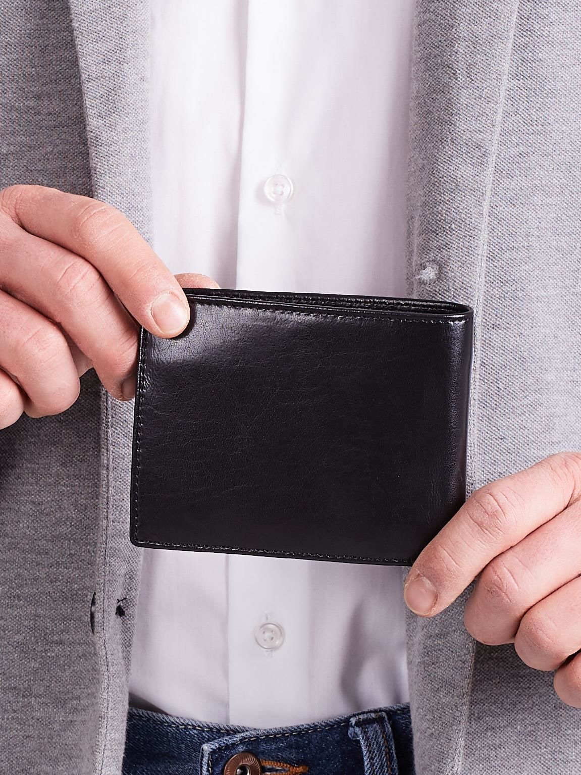 Levně Elegantní černá horizontální peněženka pro muže
