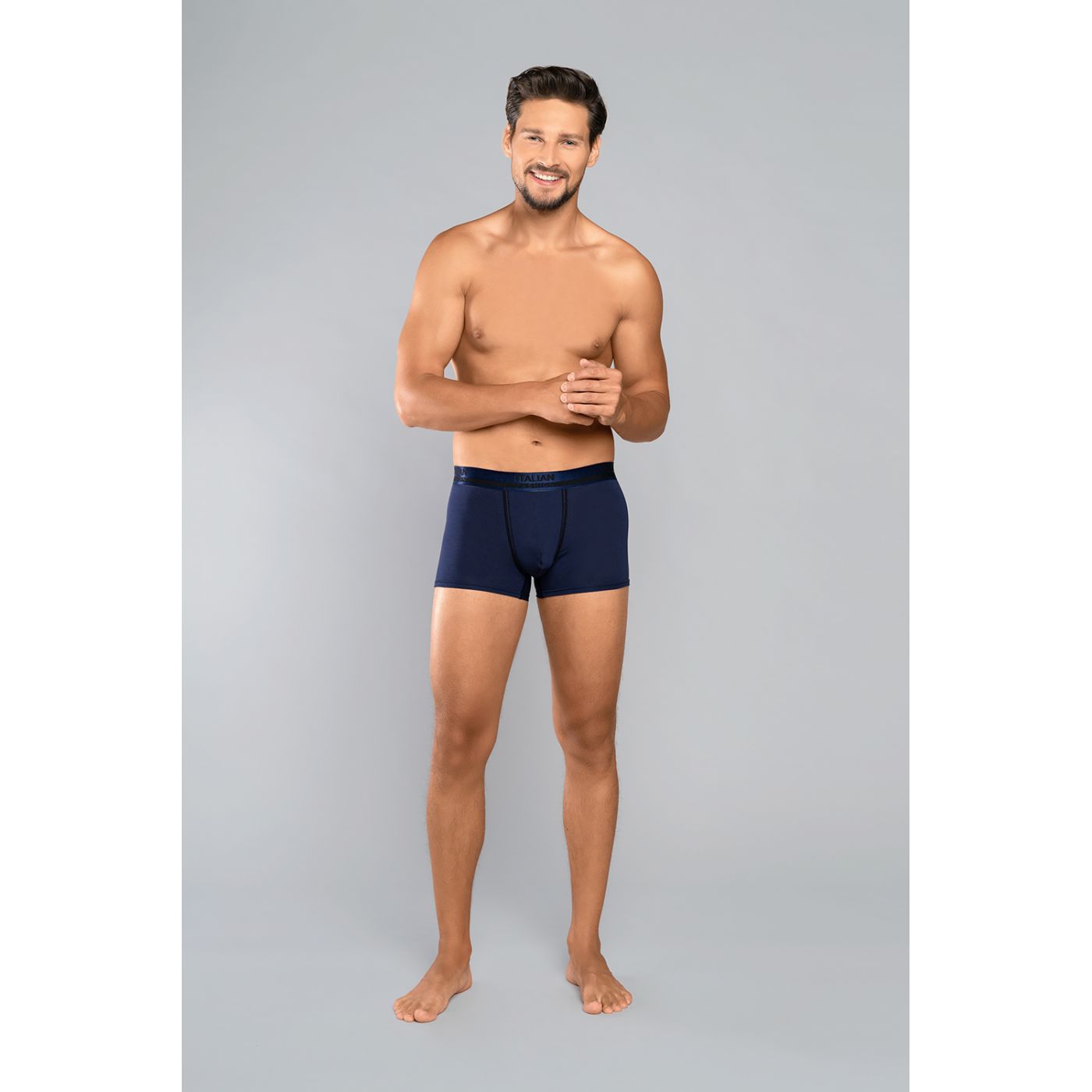 Umberto Boxer Shorts - Navy Blue