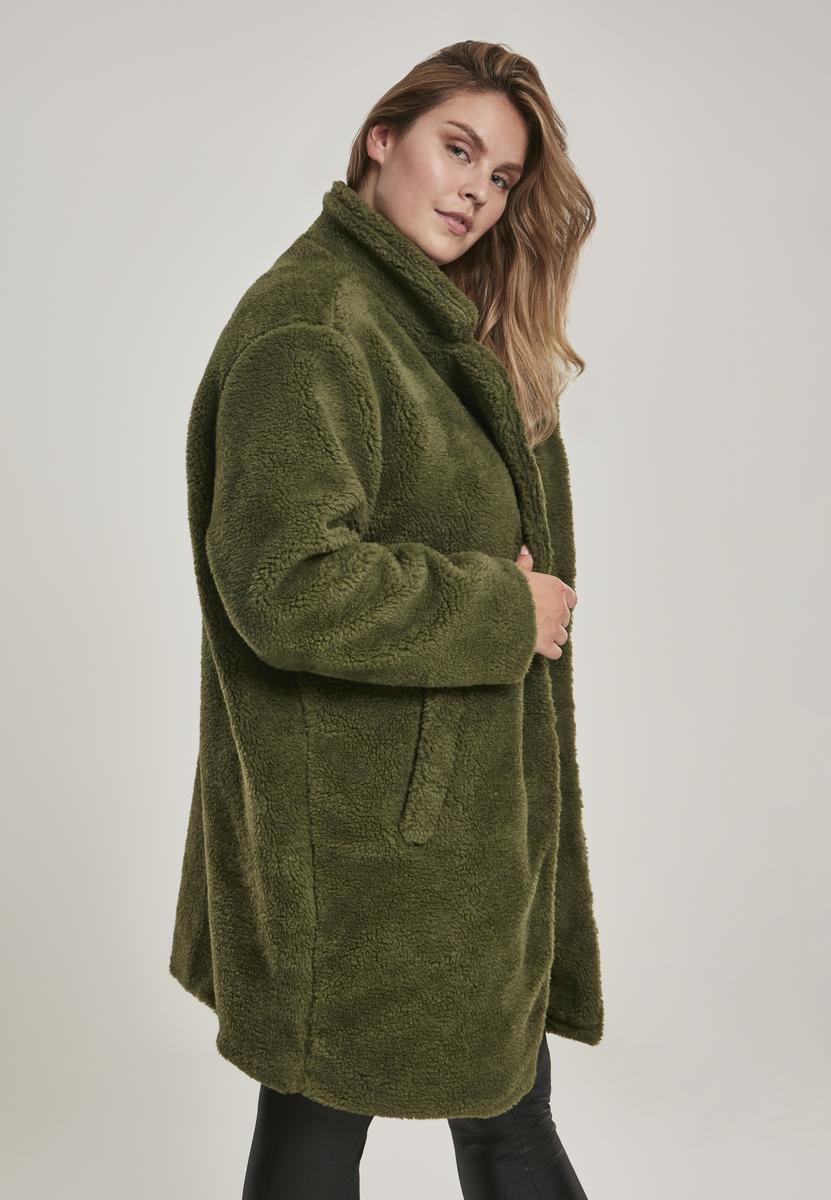 Women's Oversized Sherpa Coat Olive