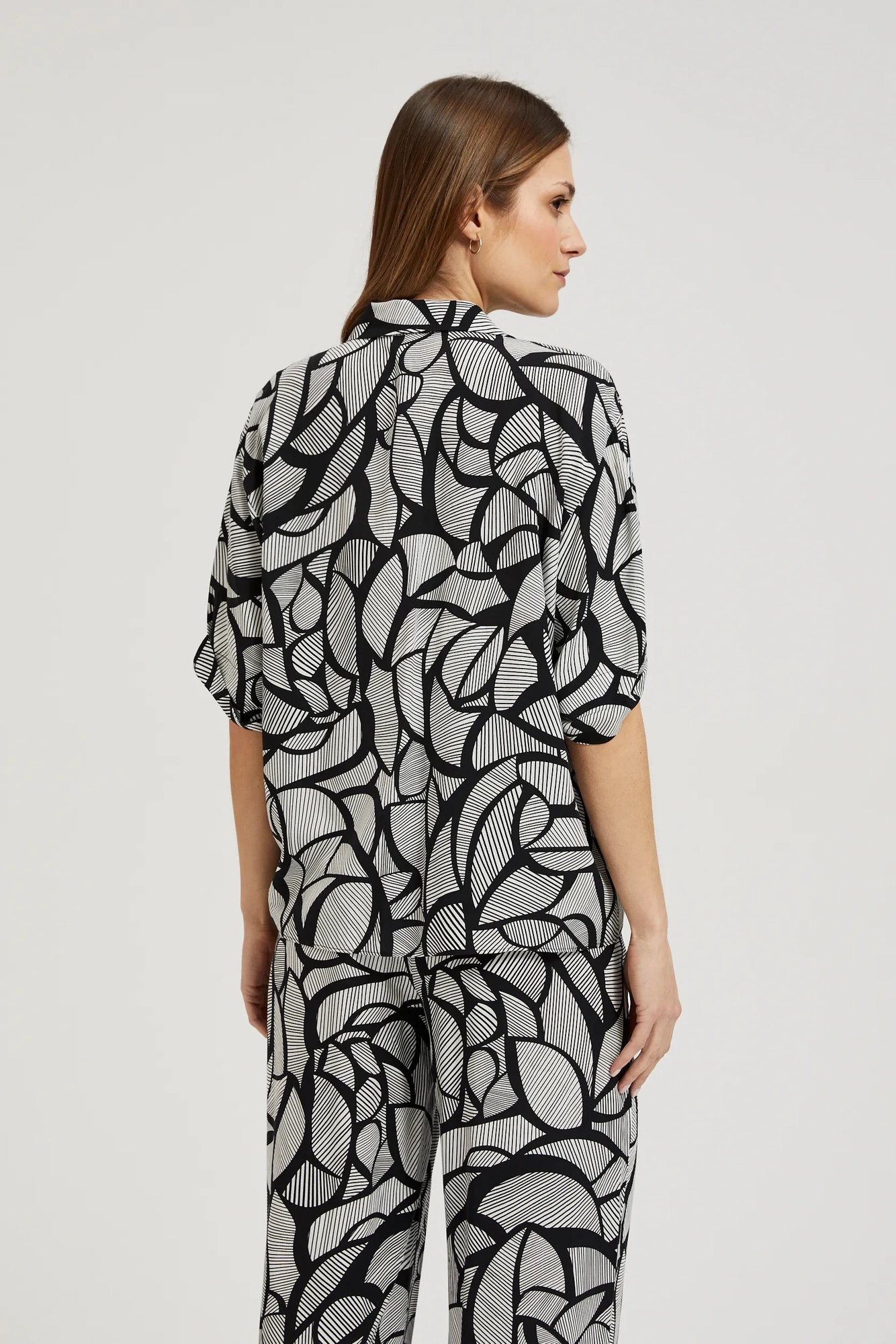 Women's shirt MOODO - black/white