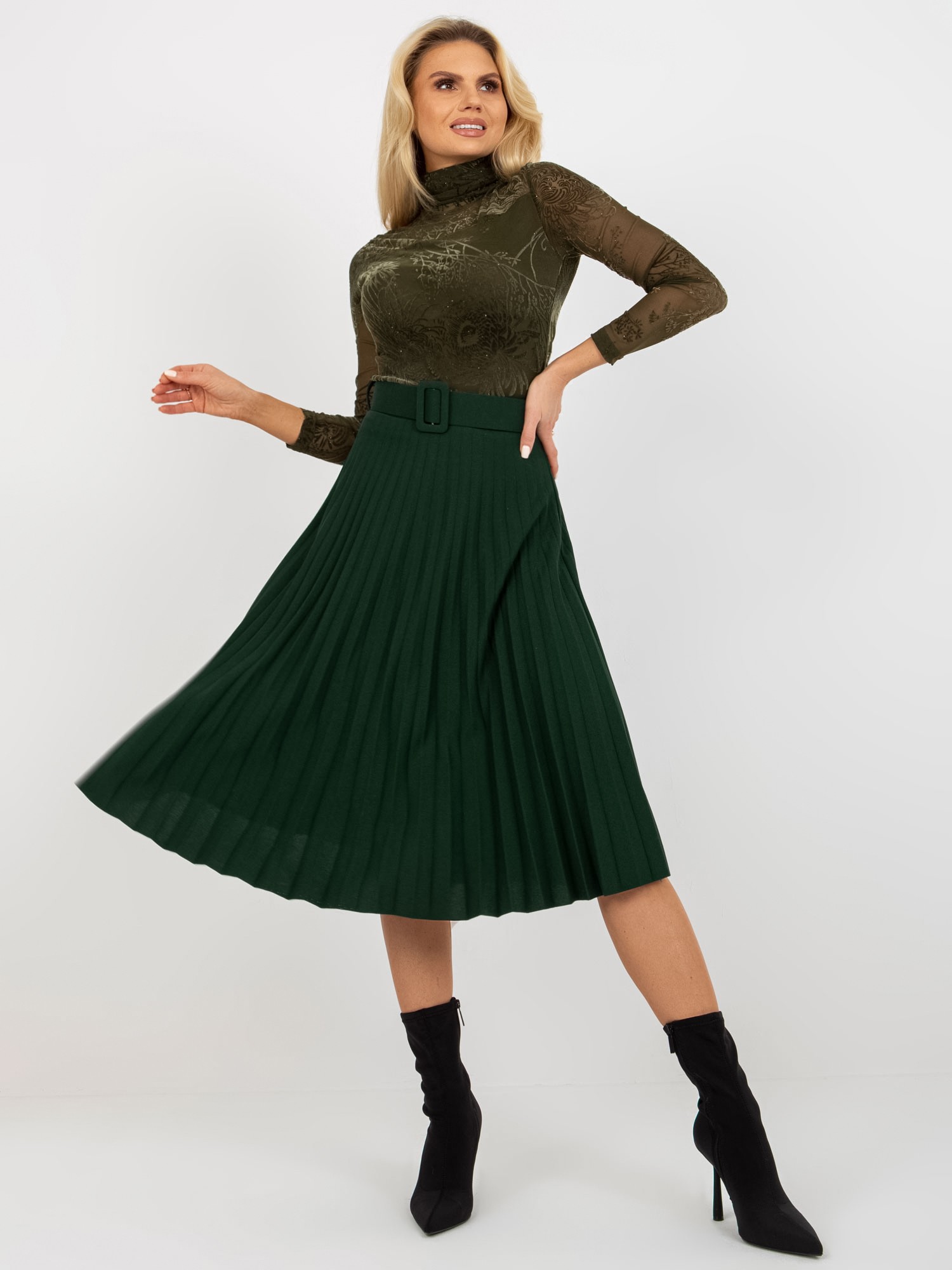 Skirt-DHJ-SD-9533.80P-dark green