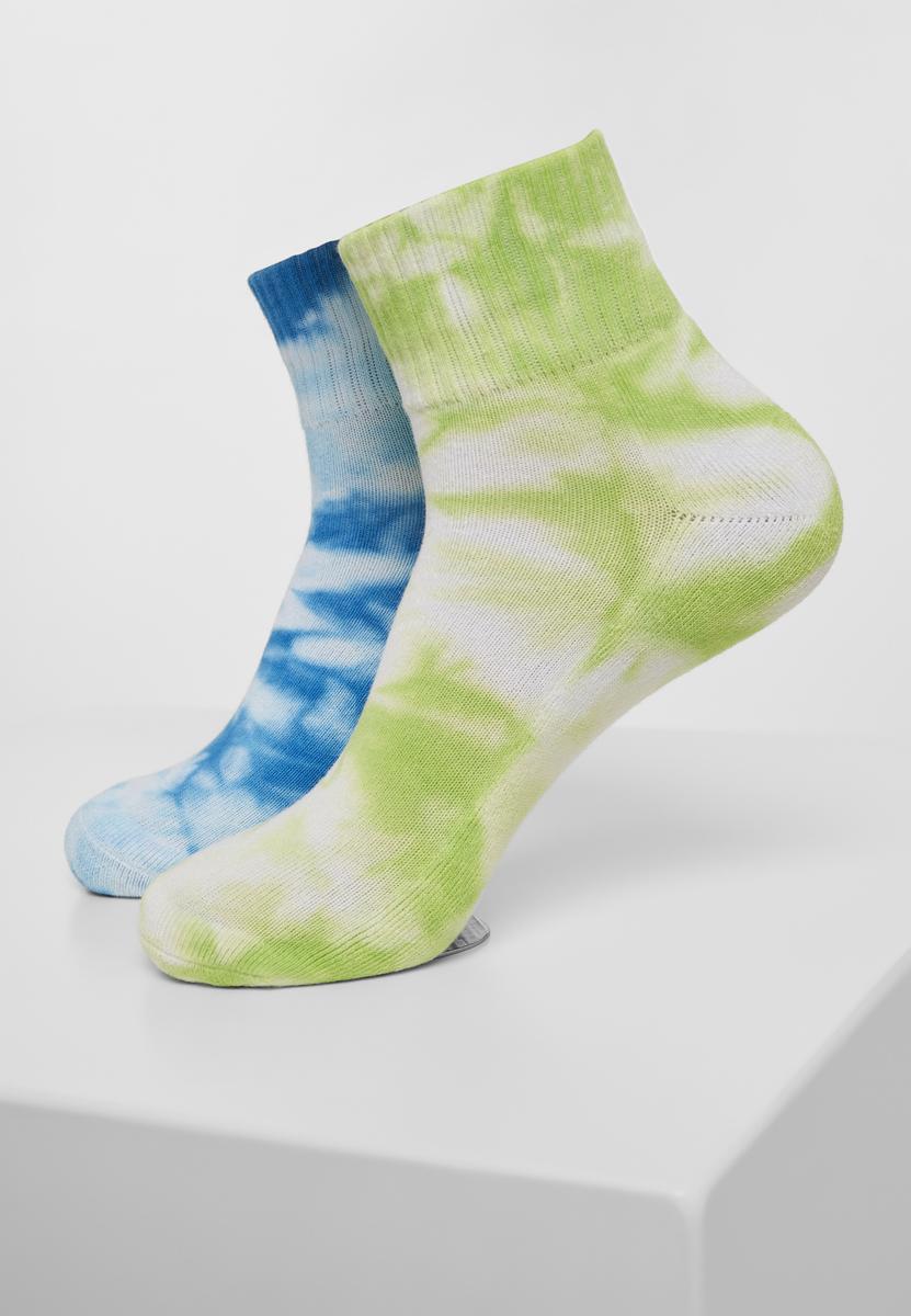Levně Kravata Dye Socks Short 2-Pack zelená/modrá