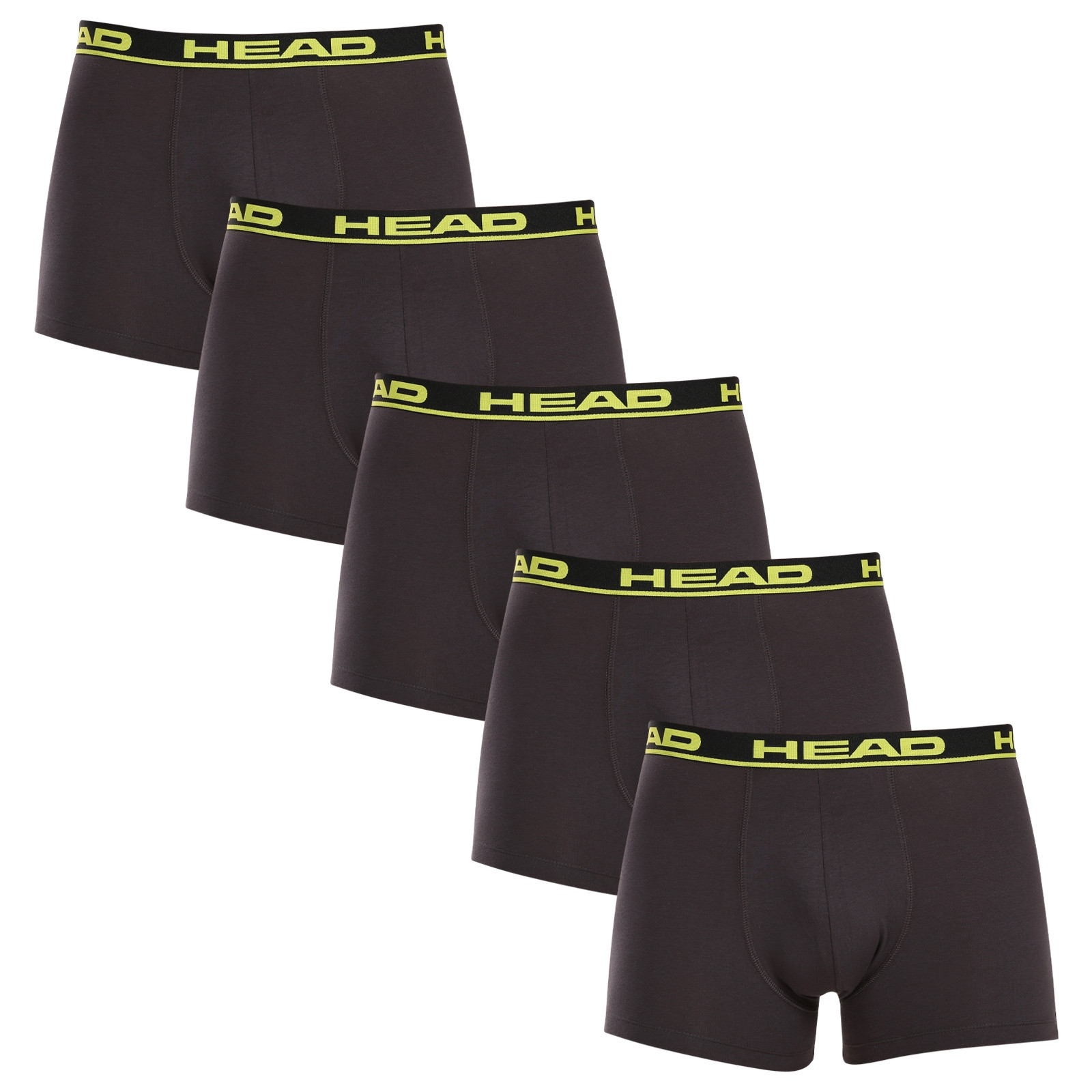 5PACK Men's Boxer Shorts HEAD Grey