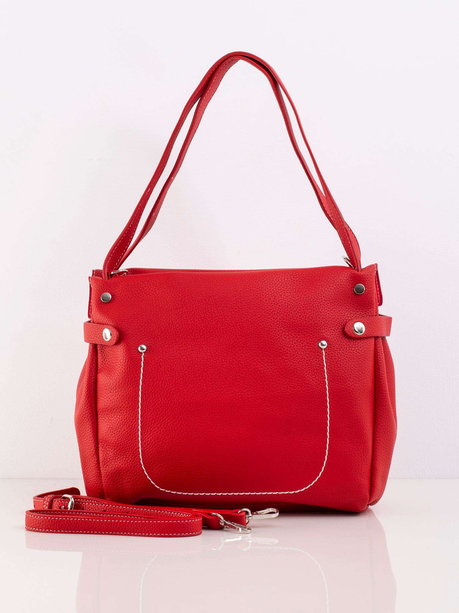 Red ladies´ bag made of ecoleather
