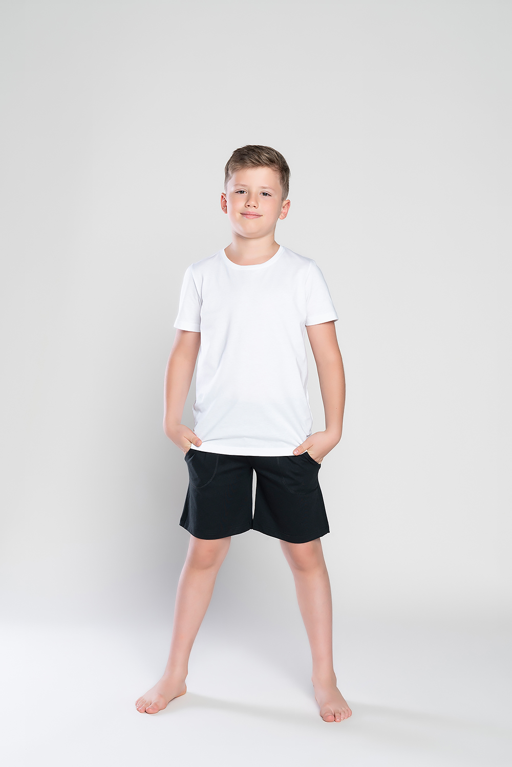 Boys' T-shirt with short sleeves Tytus - white