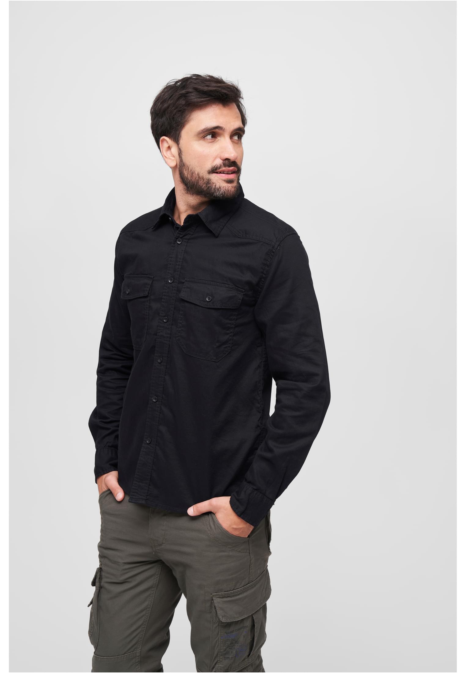 Flanellshirt Black