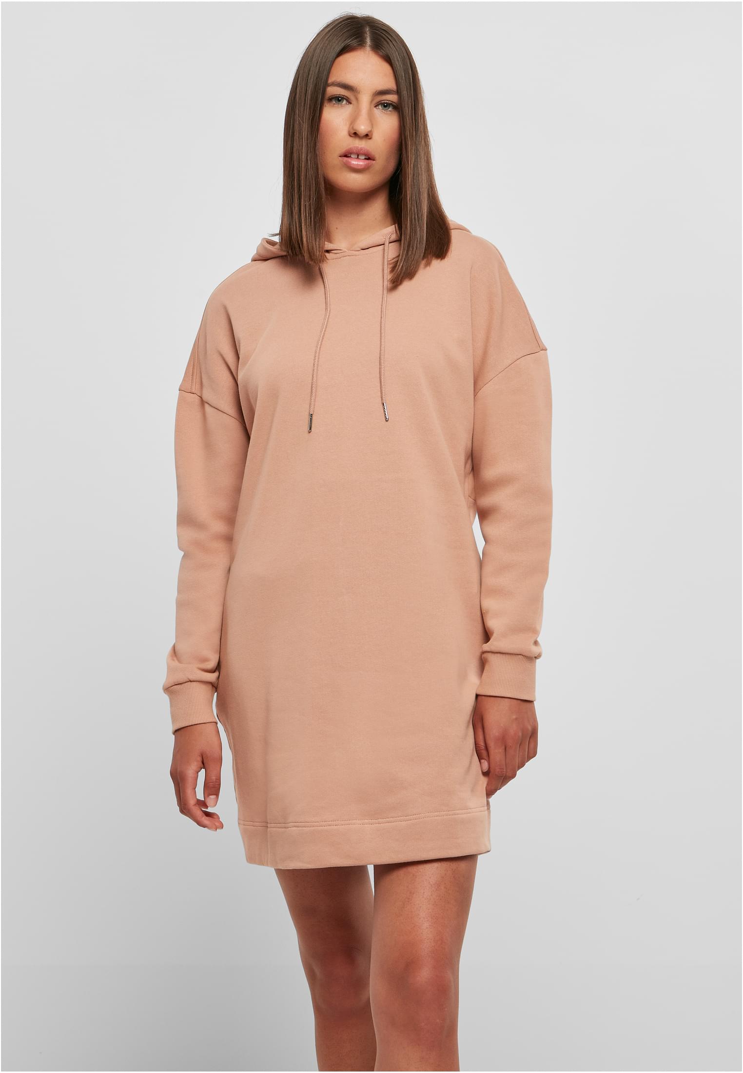 Womens Amber Colored Organic Oversized Terry Hooded Dress