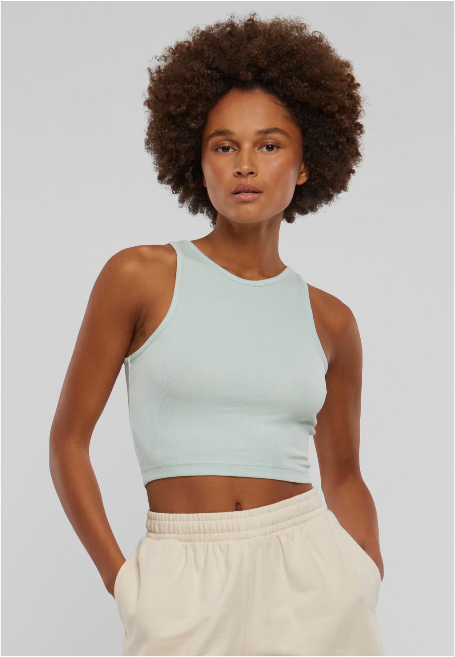 Women's Cropped Rib Top - Mint