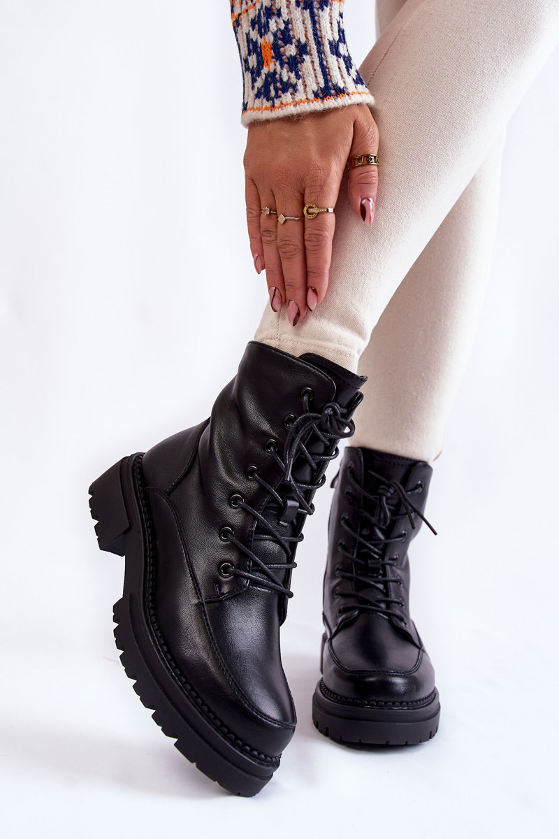 Insulated leather shoes La.Fi 250009B-QN Black