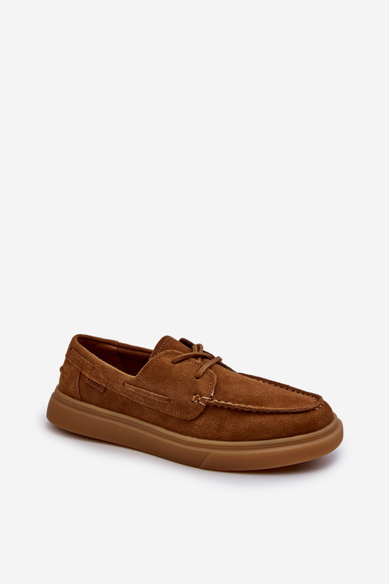 Suede men's loafers Brogues Big Star Camel