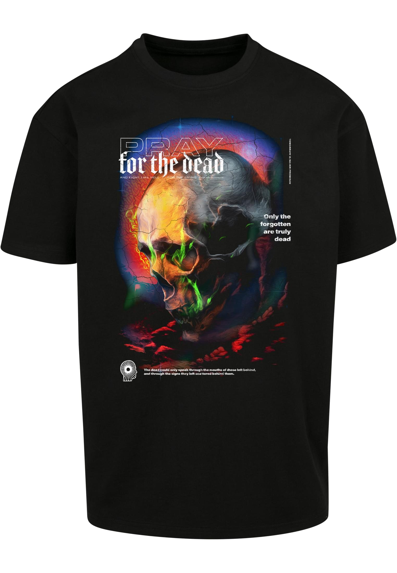 Oversize T-shirt Pray For The Dead Black