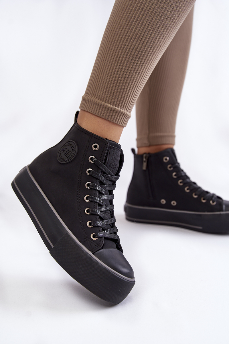 Women's High Insulated Sneakers Big Star KK274173 Black