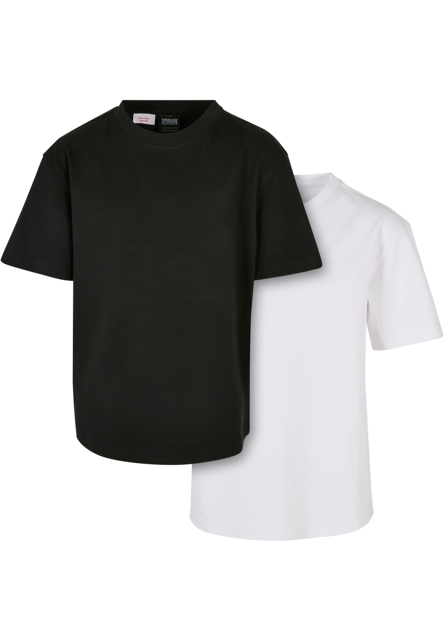 Levně Chlapecké těžké oversized tričko 2-balení bílá+černá