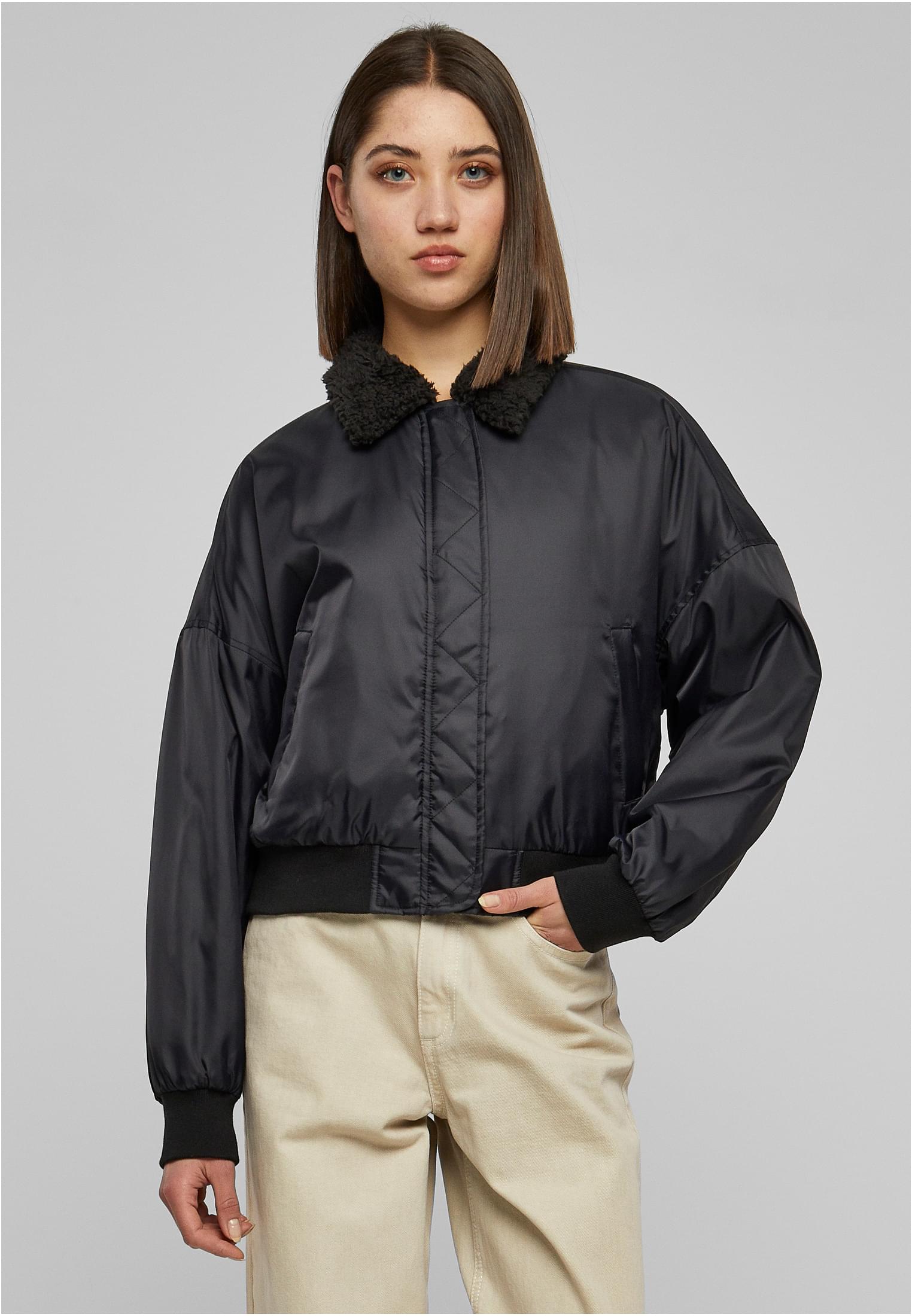 Dámská Bunda Pilot Bomber Jacket černo/černá