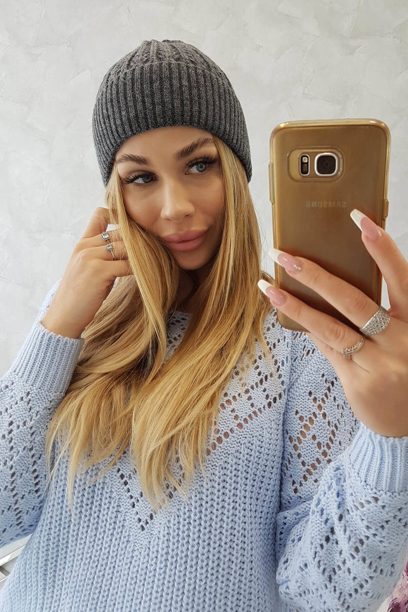 Thin beanie Grace K211 graphite