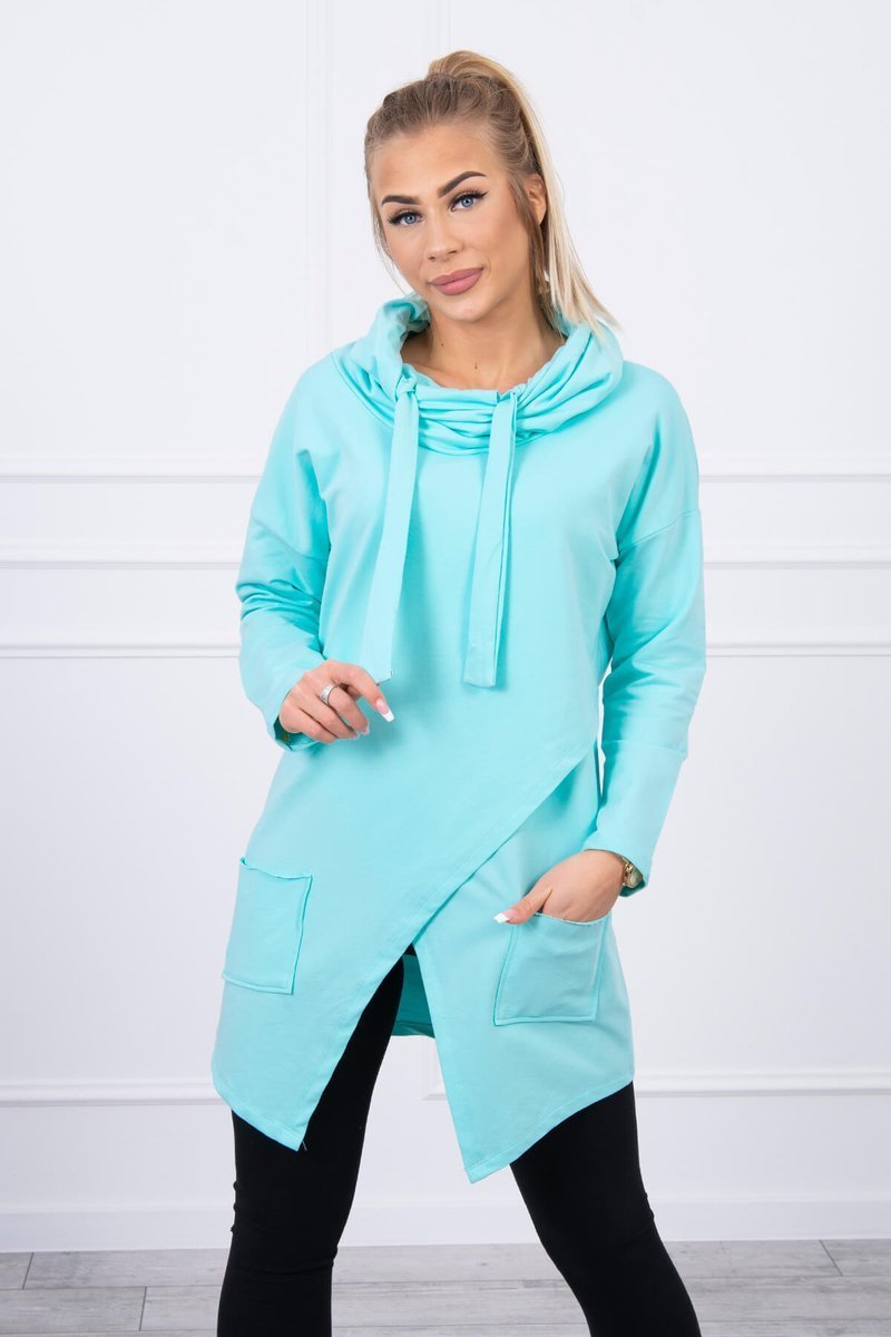 Tunic with front clutch Oversize mint