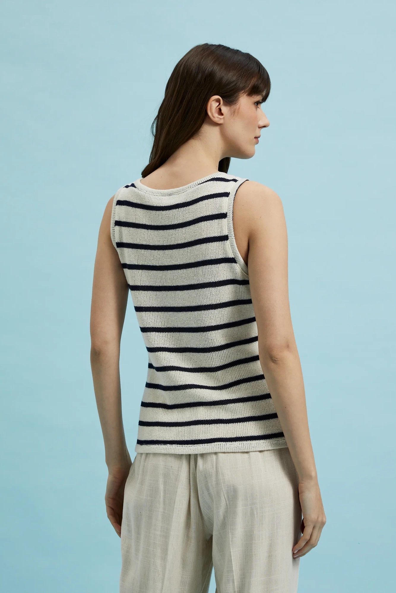 Women's top MOODO - ecru white