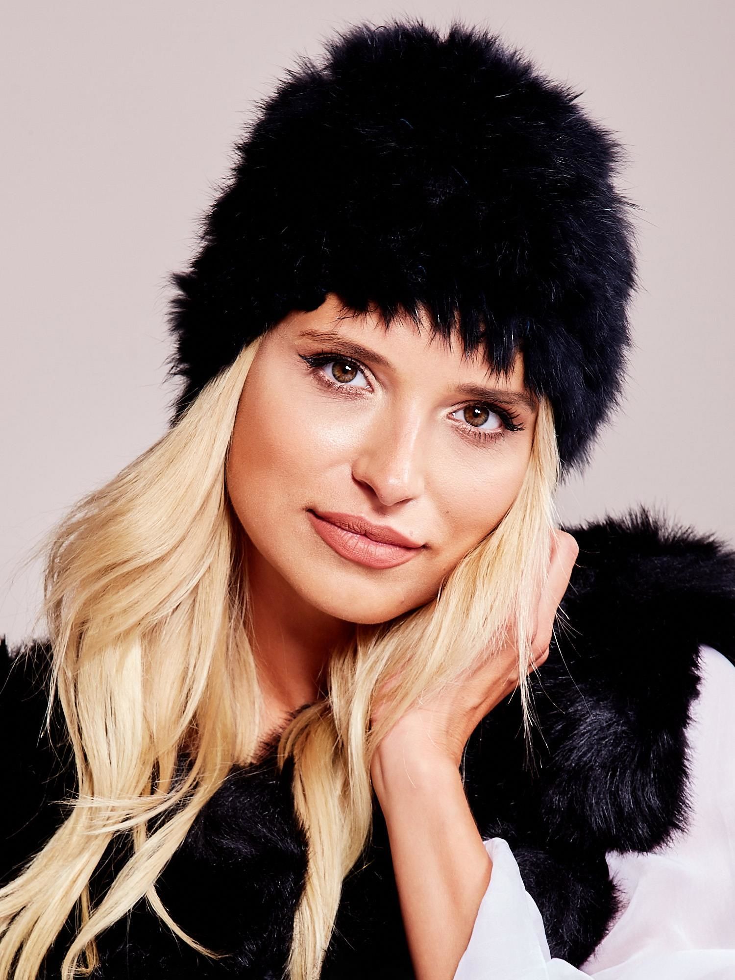 Black Hat Made Of Organic Fur