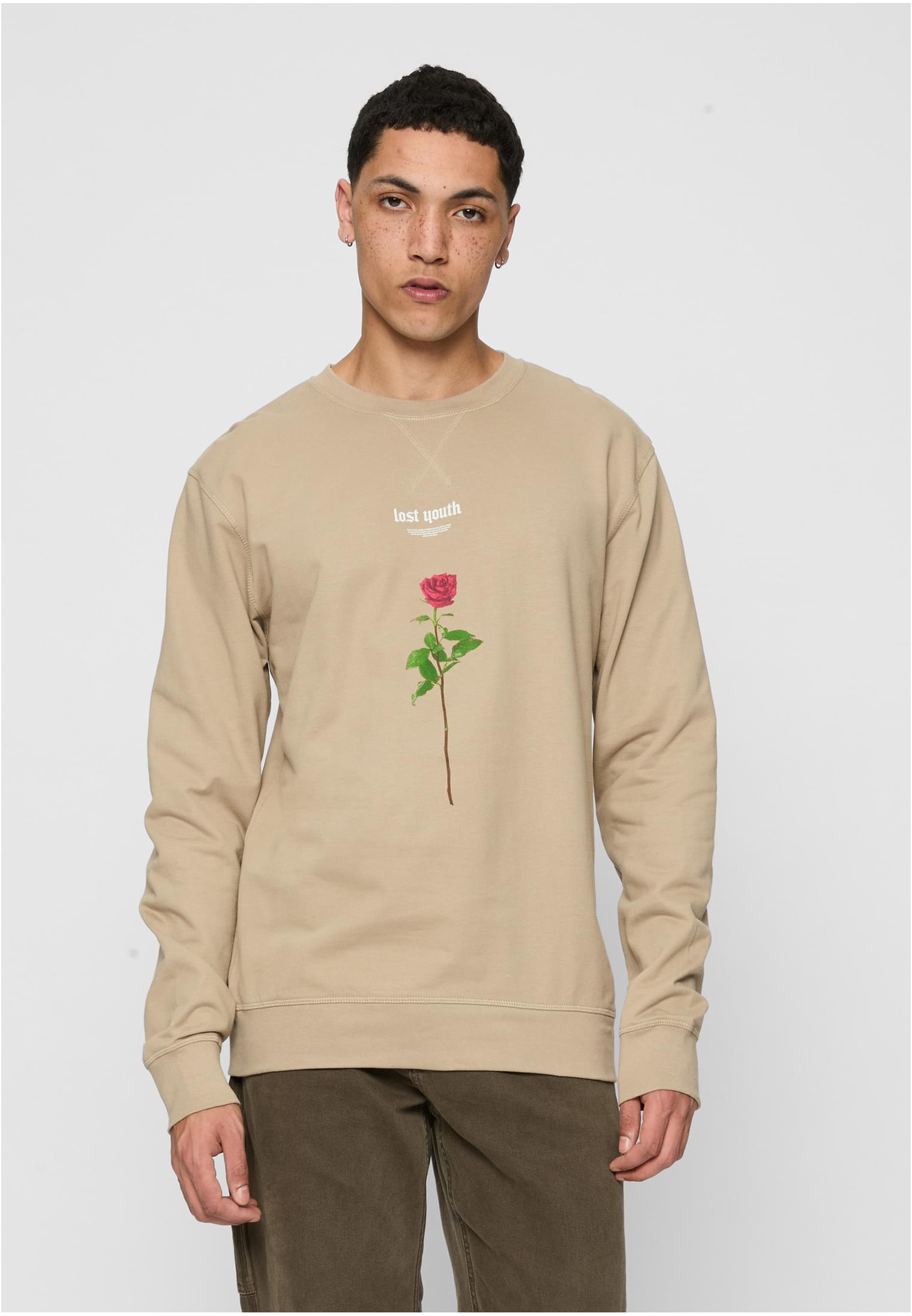 Lost Youth Rose Crewneck Darksand