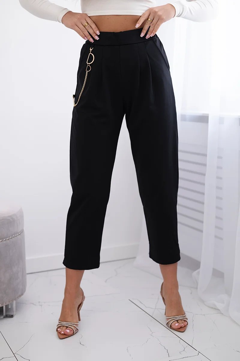 New Punto Trousers with Chain Black