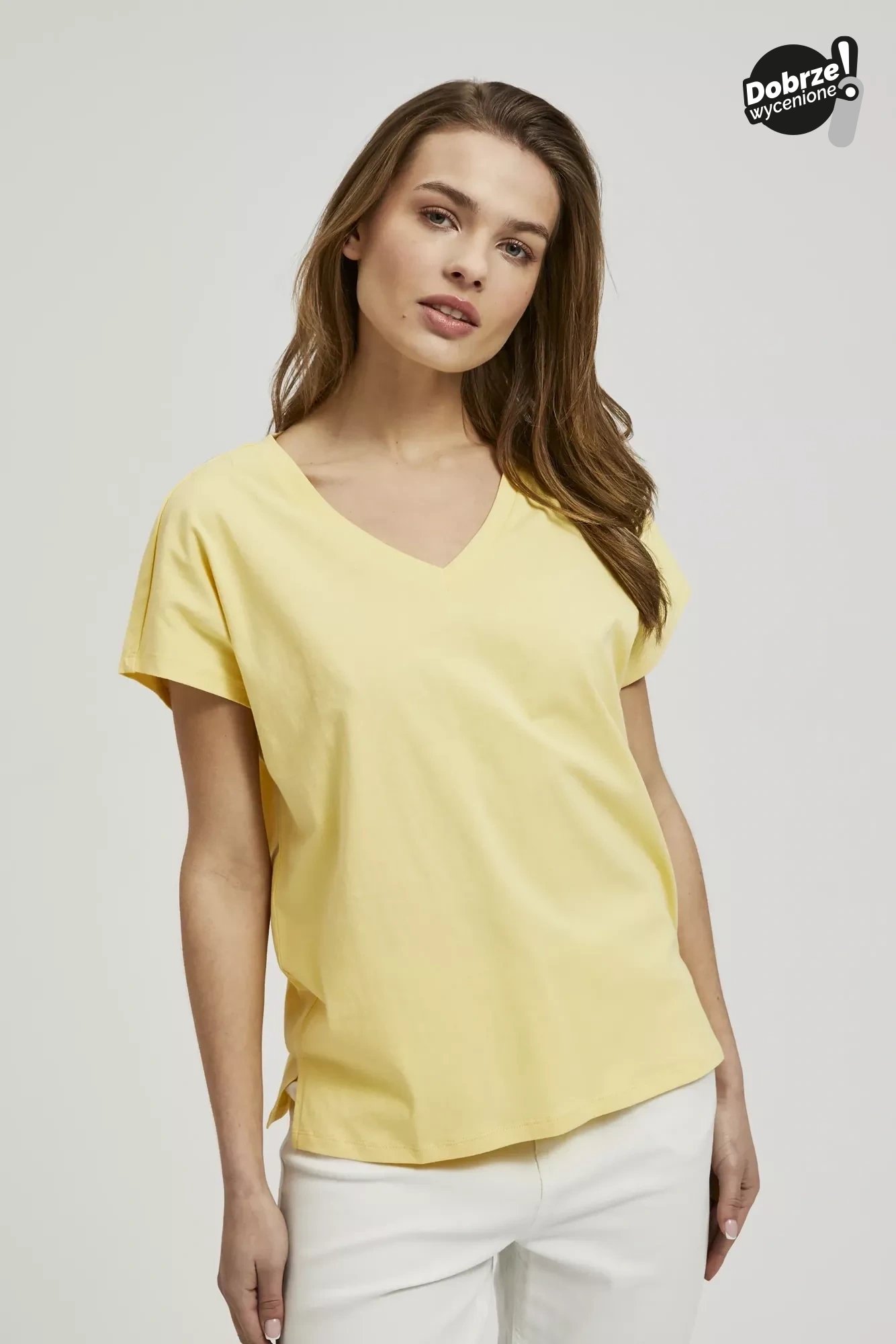 Levně Dámské tričko MOODO - žluté