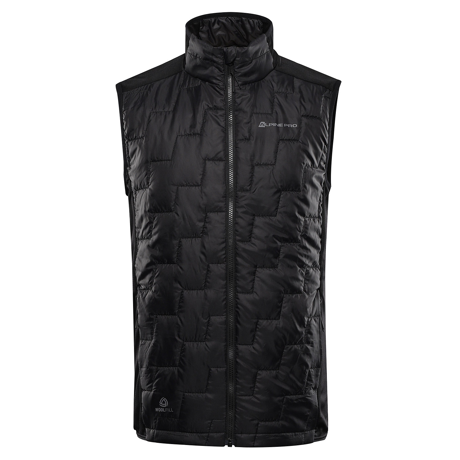 Men's vest with merino filling ALPINE PRO NERC black