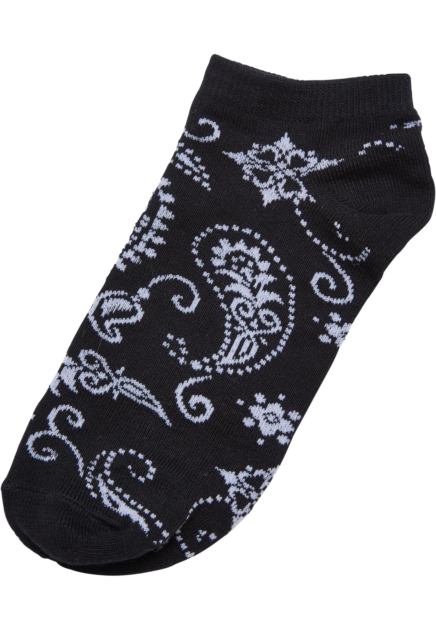 Levně Bandana Pattern No Show Socks 5-Pack black