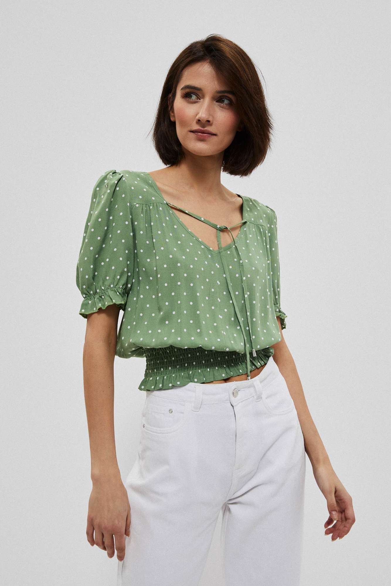 Bluza dama, Moodo Polka dot printed