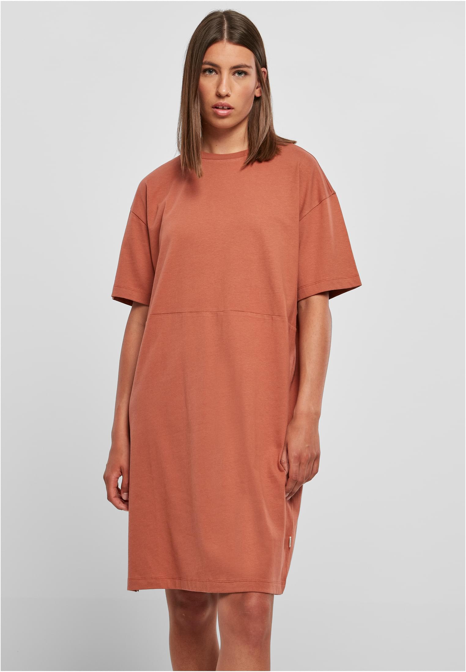 Women's dress with a slit tm. Orange