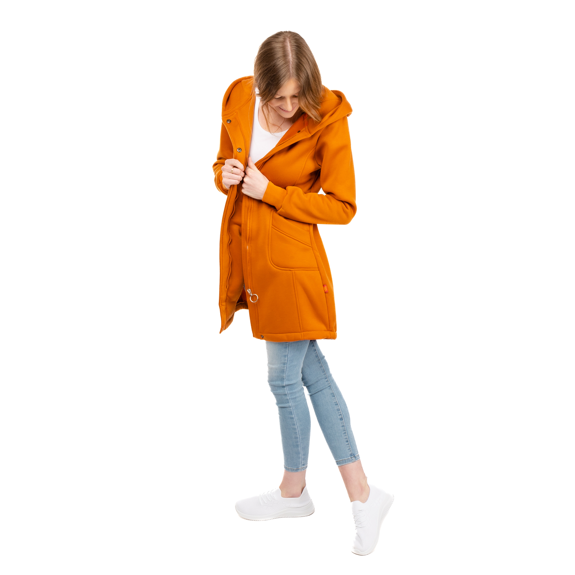 Women&#039;s Extended Sweatshirt GLANO - orange