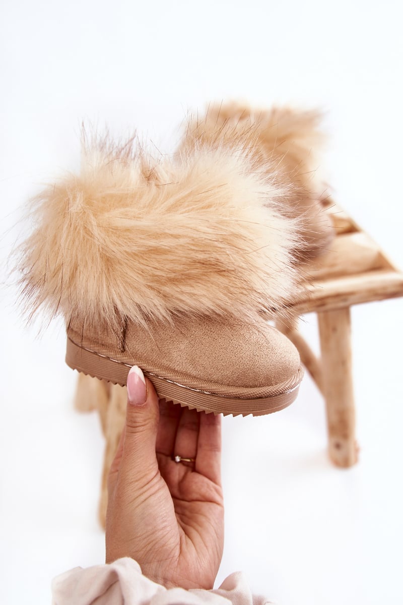 Children’s ankle boots snowball with fur beige Ariana