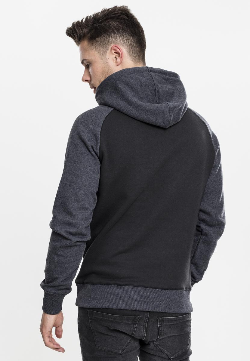 Raglan Contrast Hoody BLK / Cha