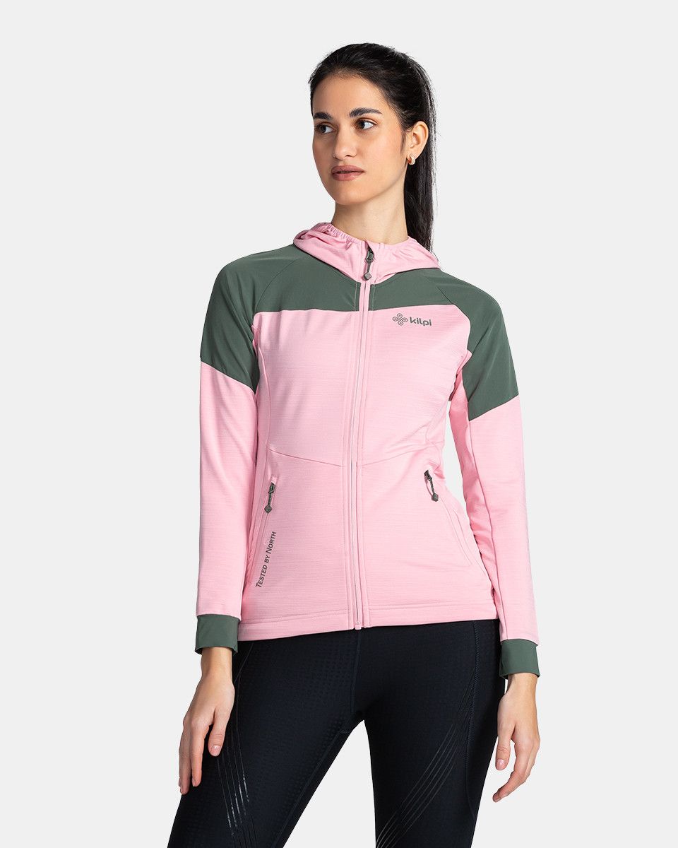 Women's technical sweatshirt KILPI MEMPHIS-W Light pink