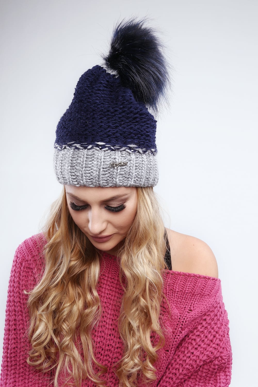 Winter cap in dark blue