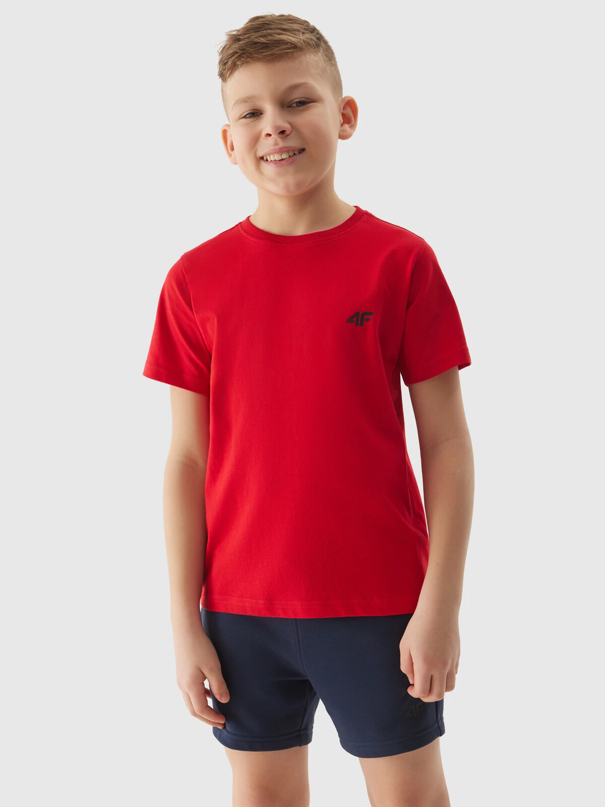 Levně Chlapecké hladké tričko 4F - červené
