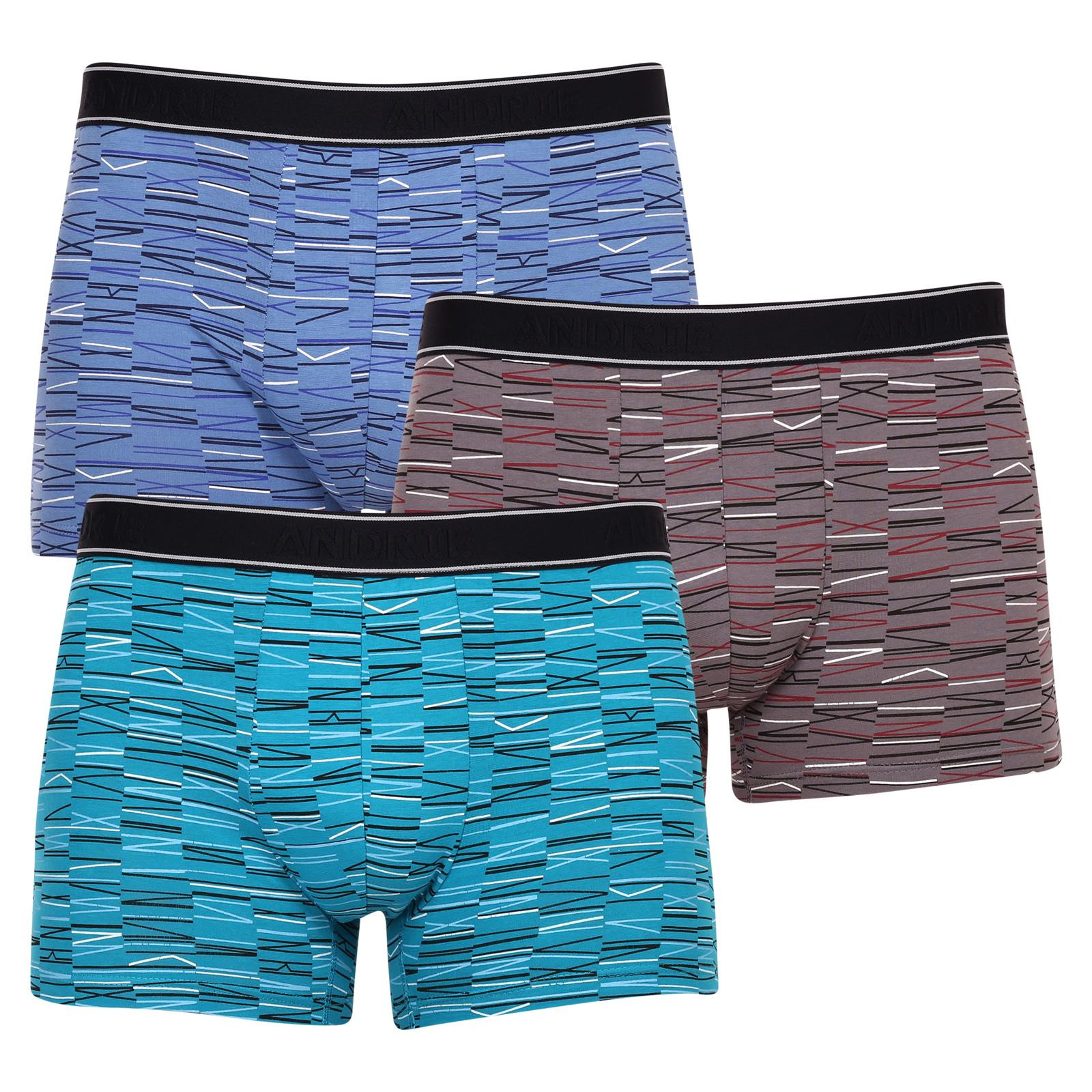 3PACK Men's Boxer Shorts Andrie Multicolor (PS 5648)