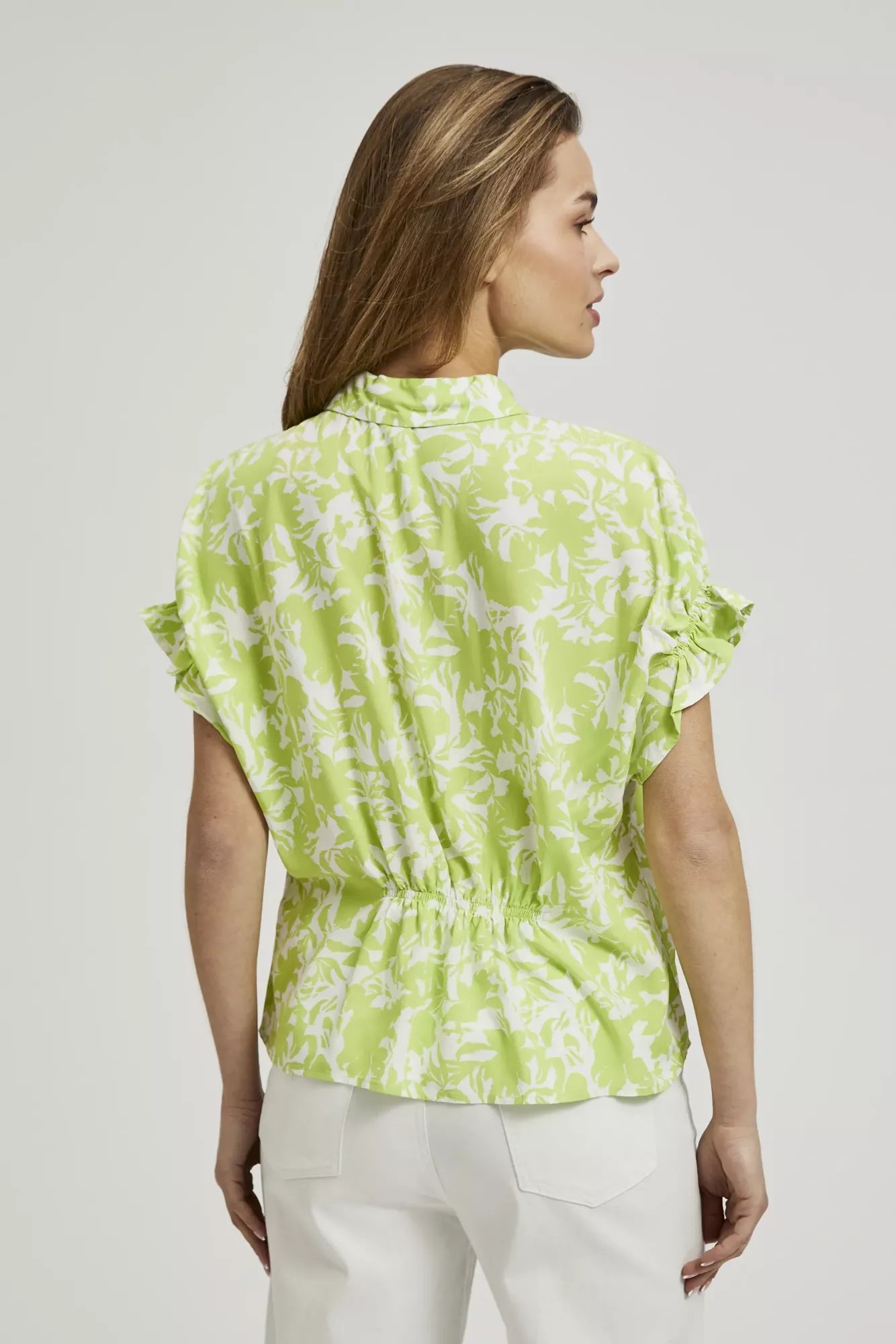 Women's shirt with short sleeves MOODO - green