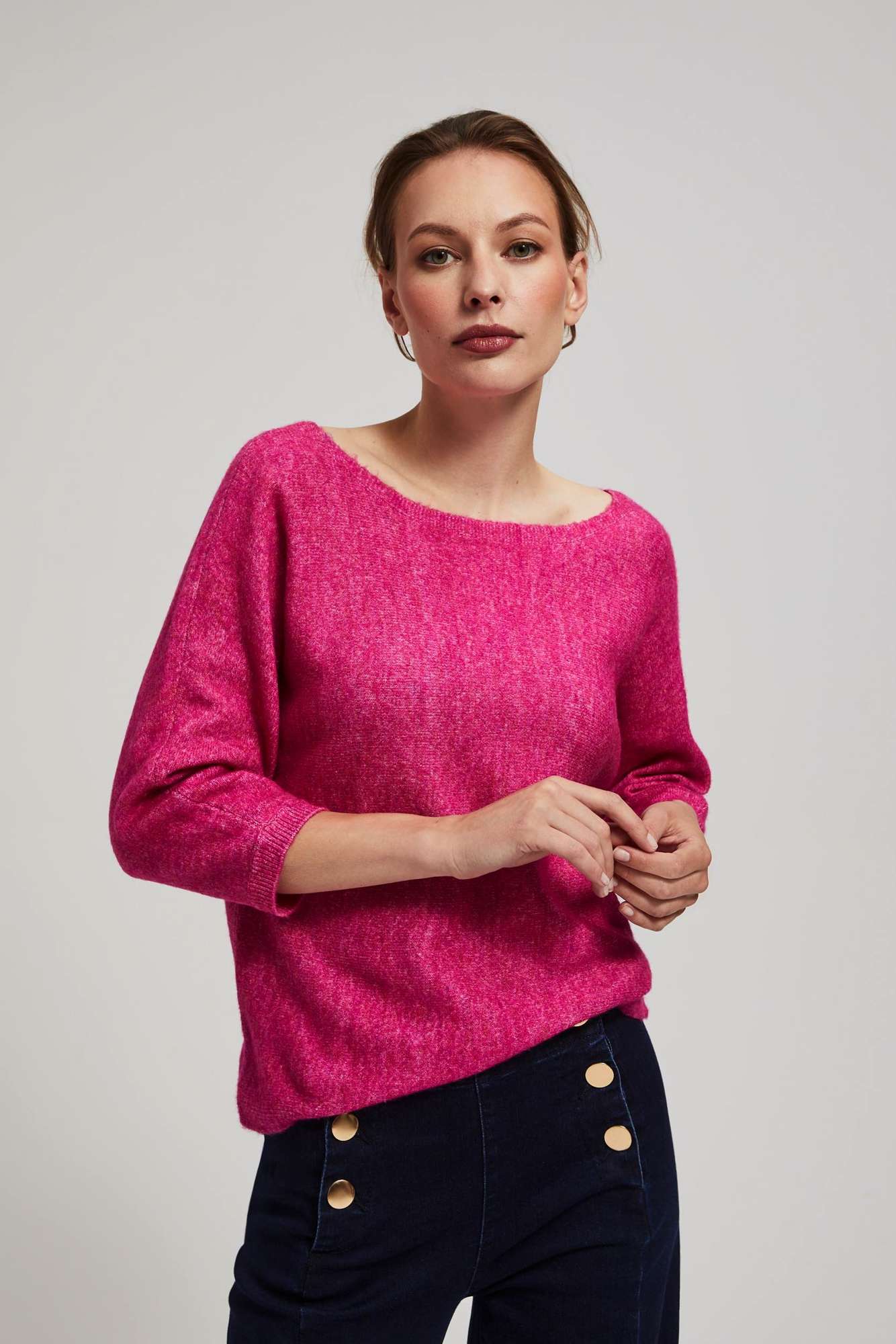 Sweater with 3/4 sleeves