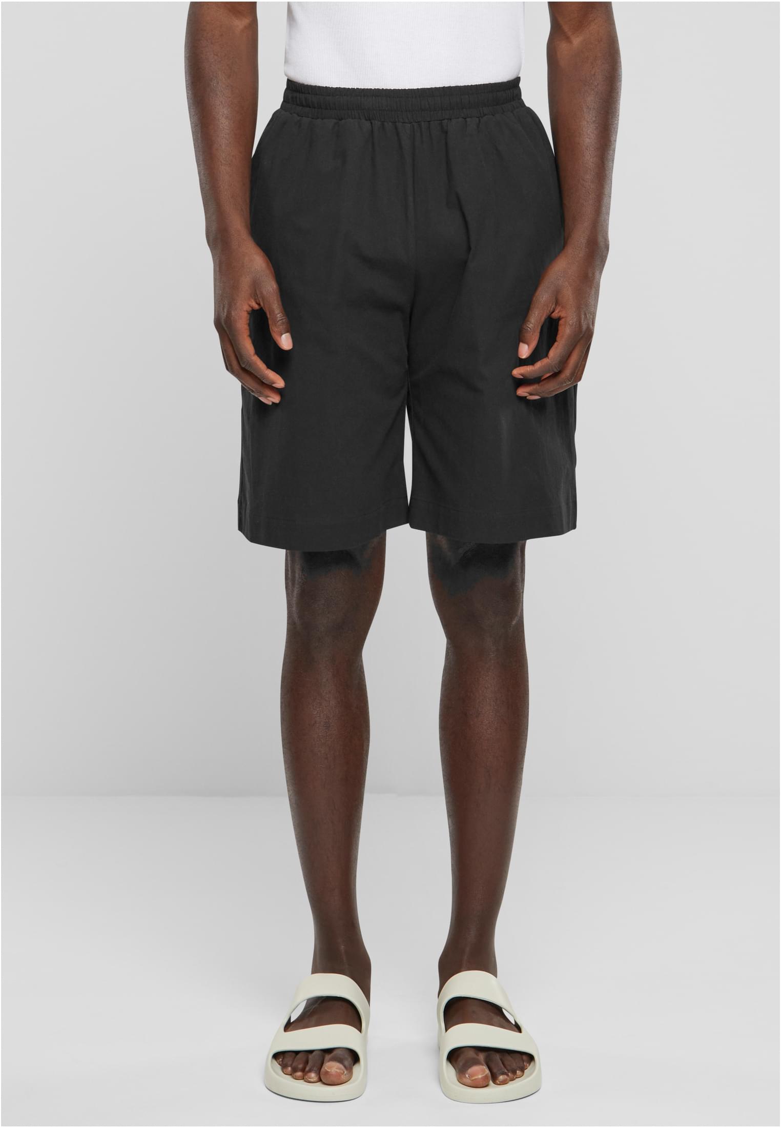Men's Wide Crepe Shorts - Black