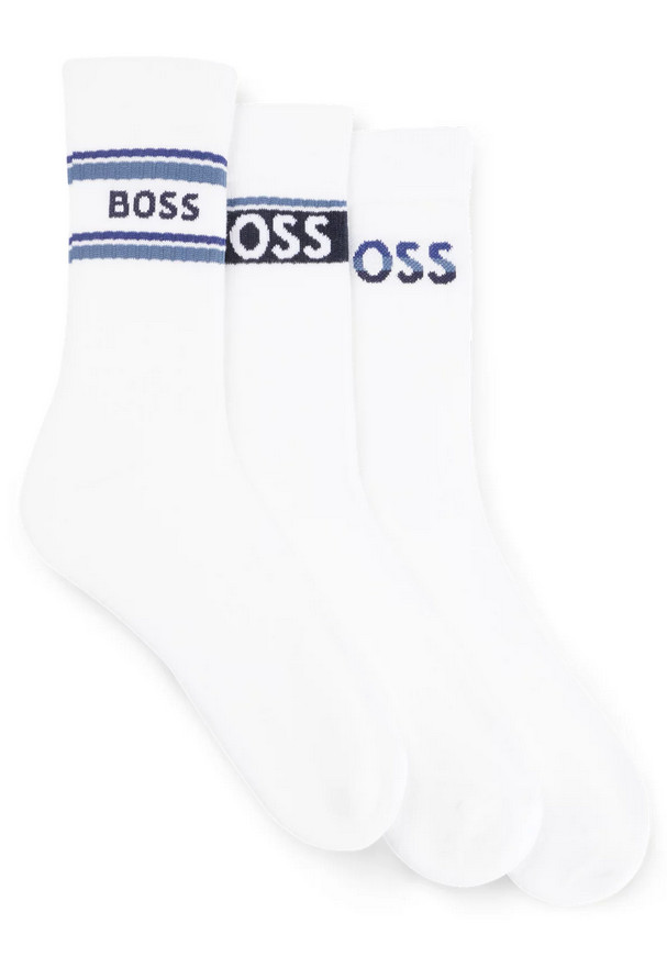 Levně 3PACK ponožky Hugo Boss bílé