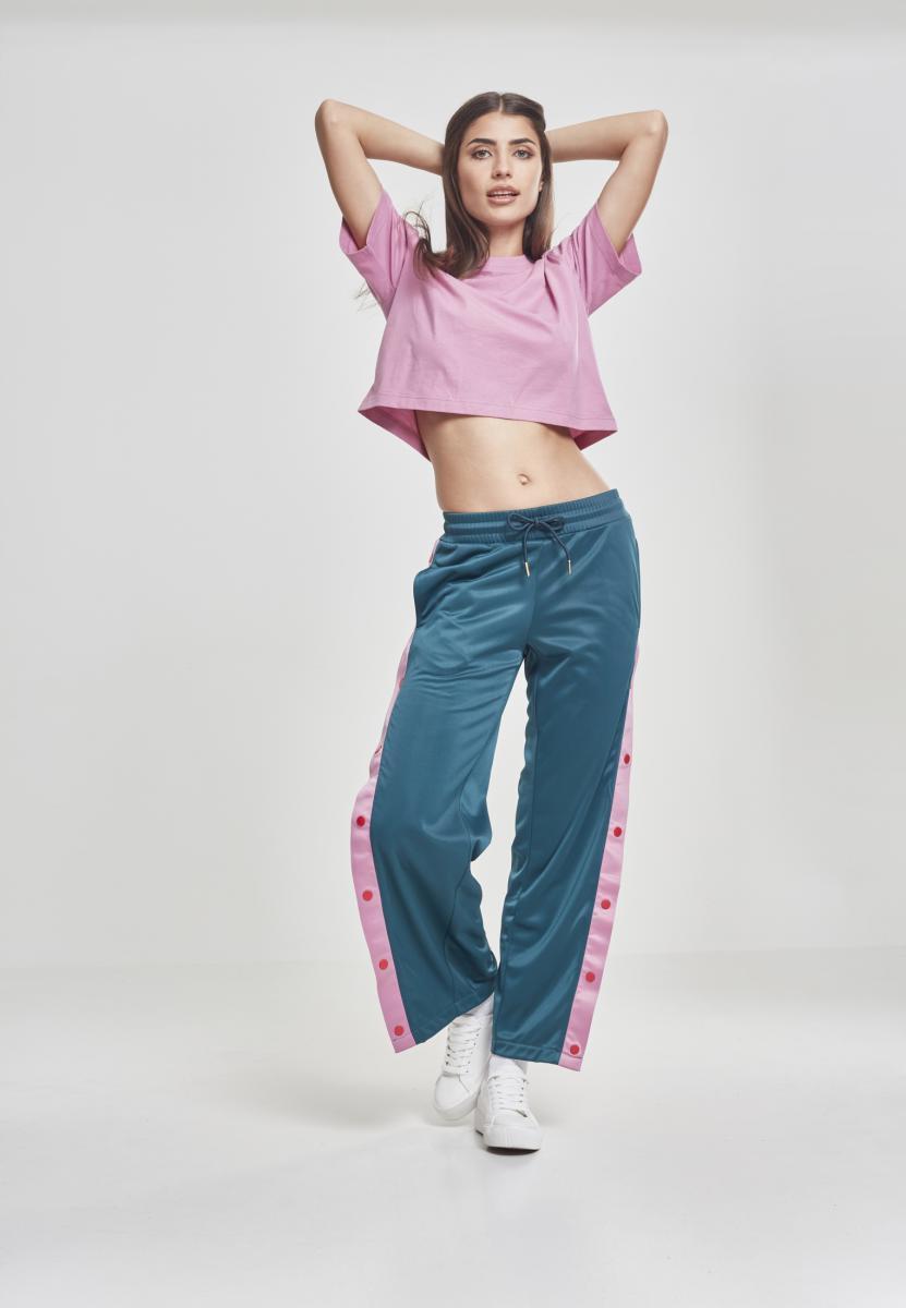 Ladies Button Up Track Pants jasper/coolpink/firered