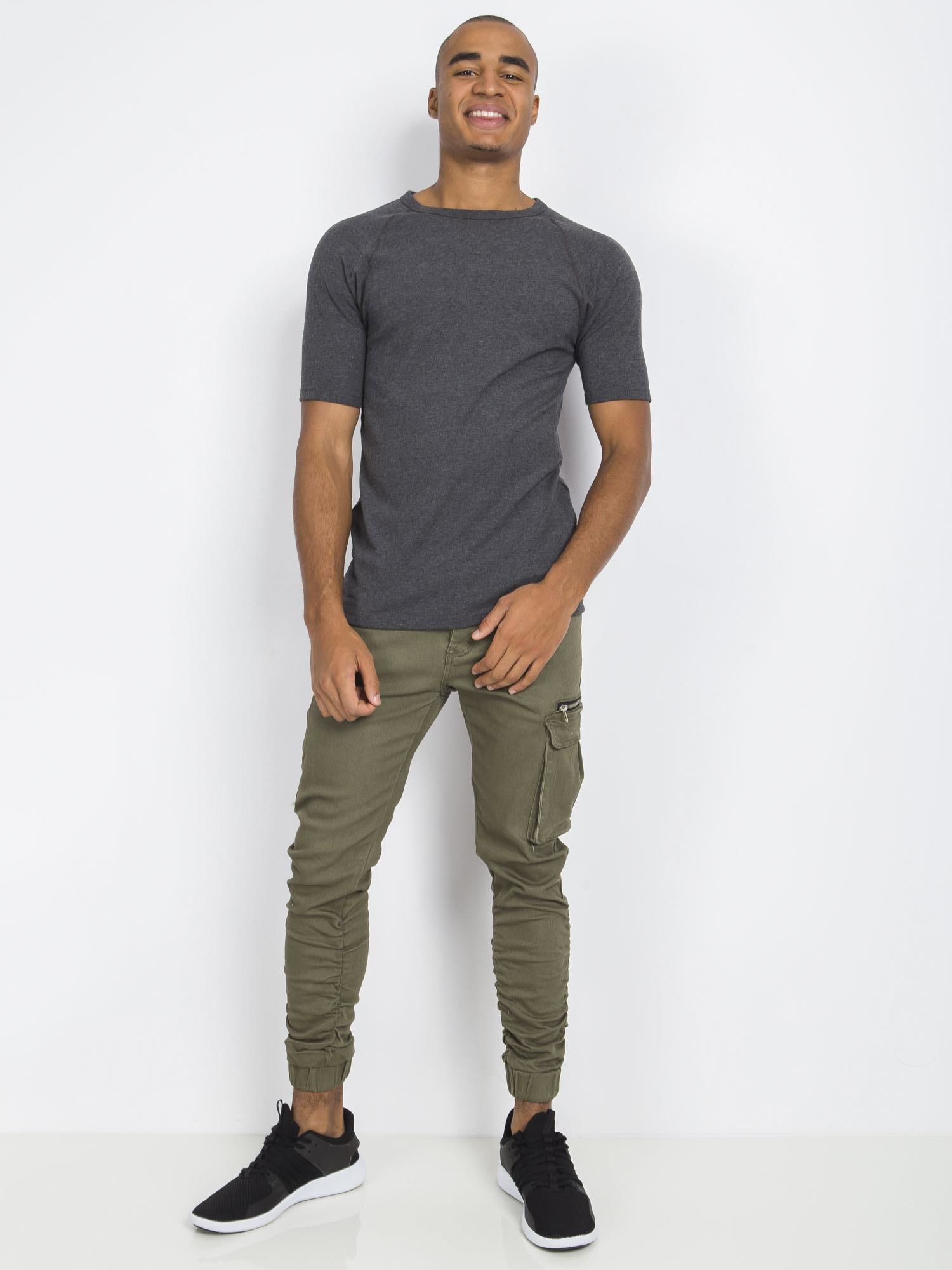 Tricou termic gri închis pentru bărbați