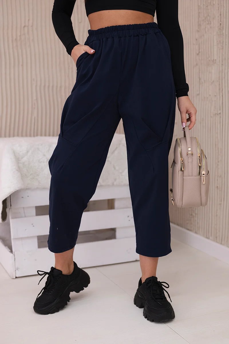 New Punto Trousers with Pockets Navy Blue