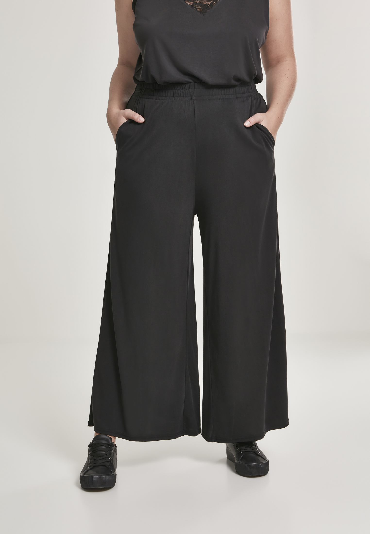 Dámske čierne modalové culottes