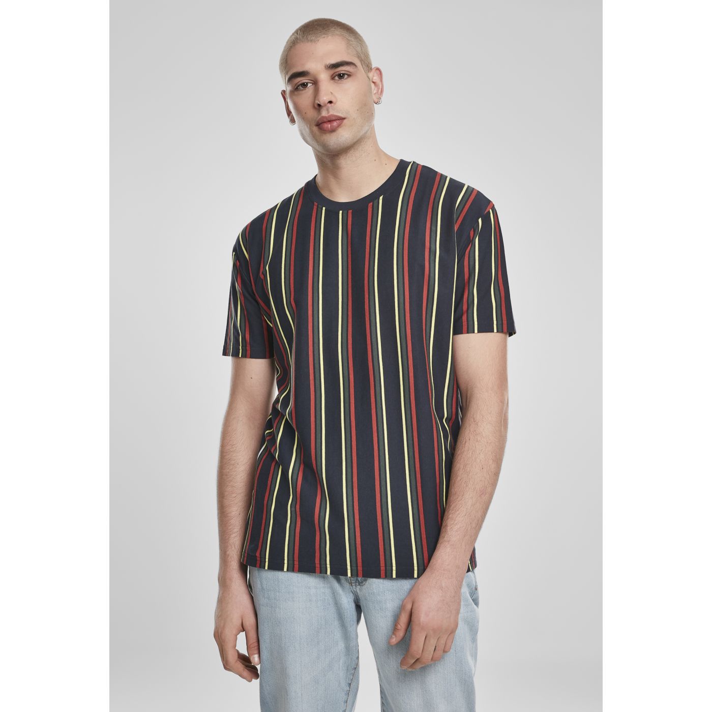 Printed oversized Retro Stripe Tee Midnightnavy / ars