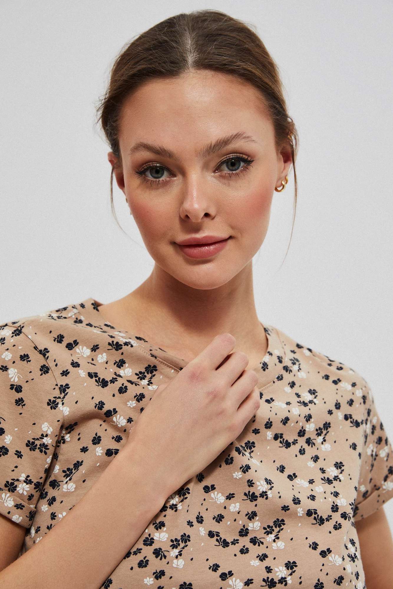 Blouse with a small floral print