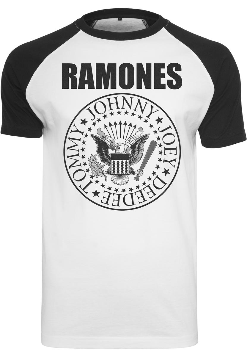 Ramones Circle Raglan Tee wht / BLK