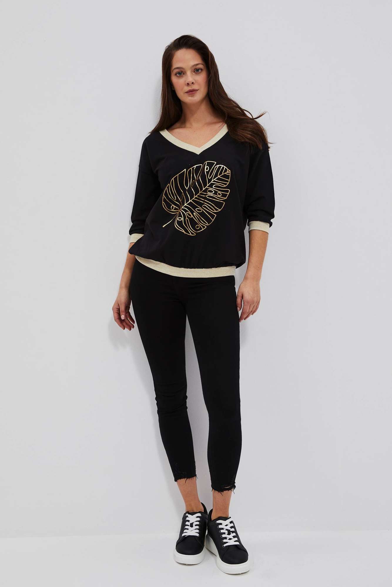 Marisse Women's Sweatshirt L-Bl-4009 Black
