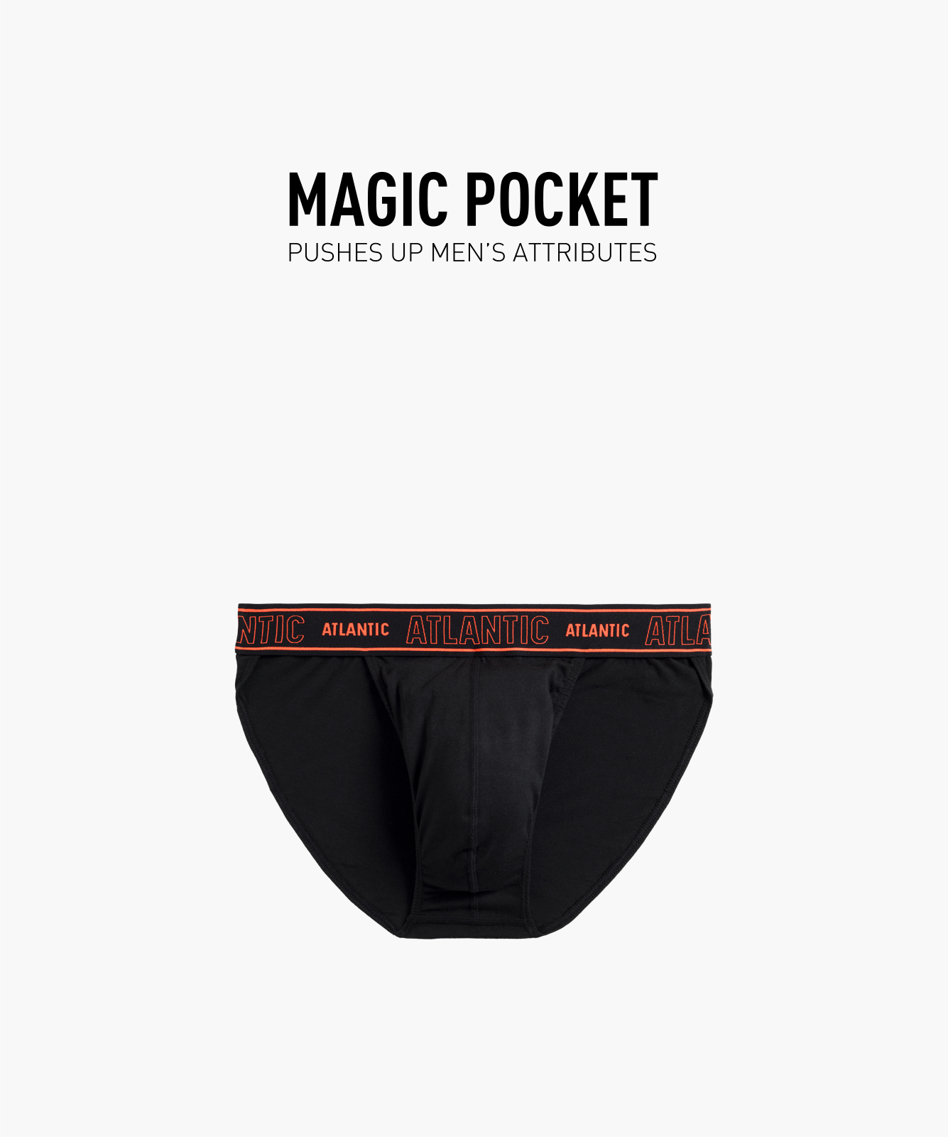 Men's Tango Briefs Magic Pocket ATLANTIC - Black