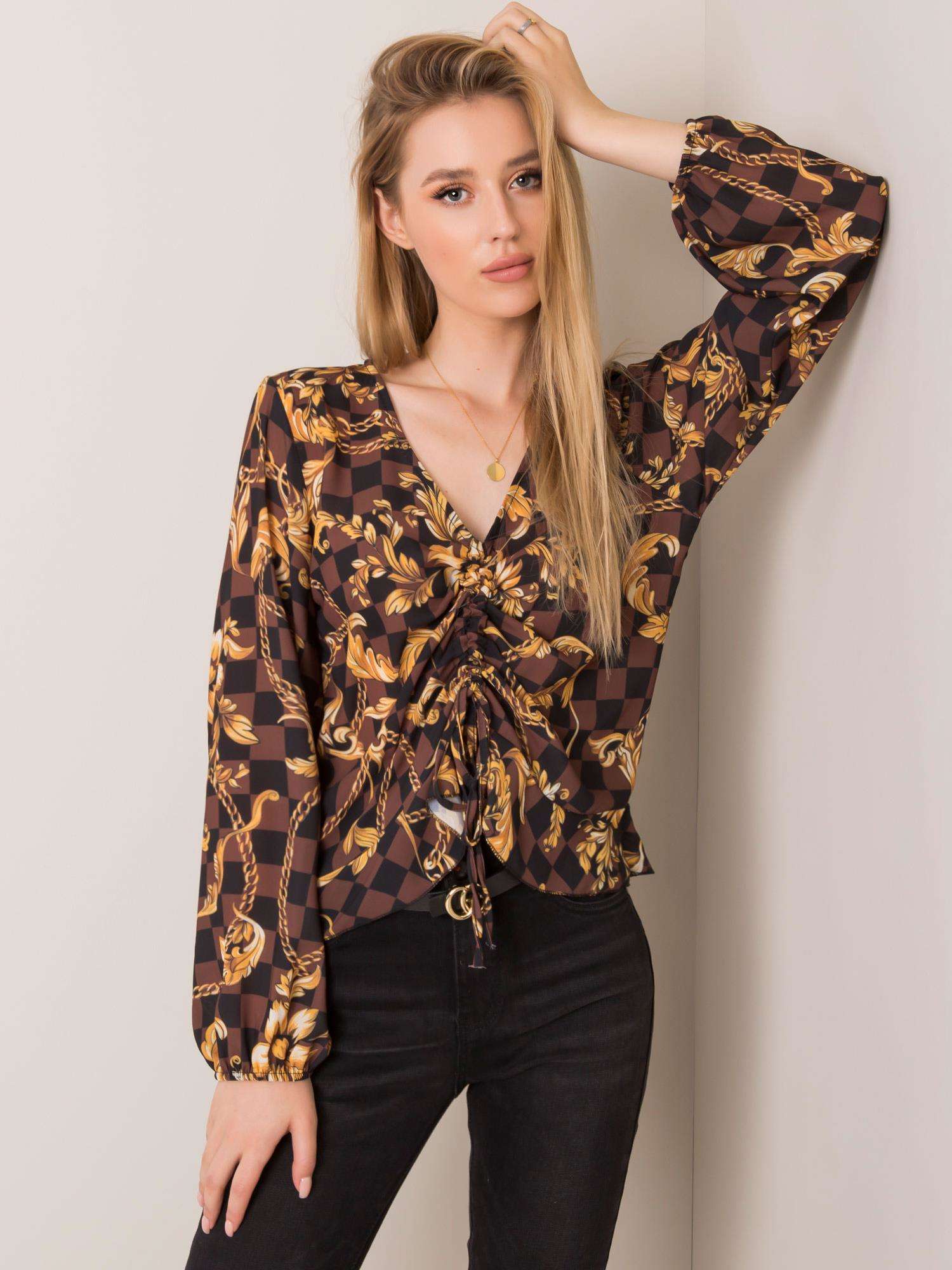 Blouse-DHJ-BZ-12283.94P-brown